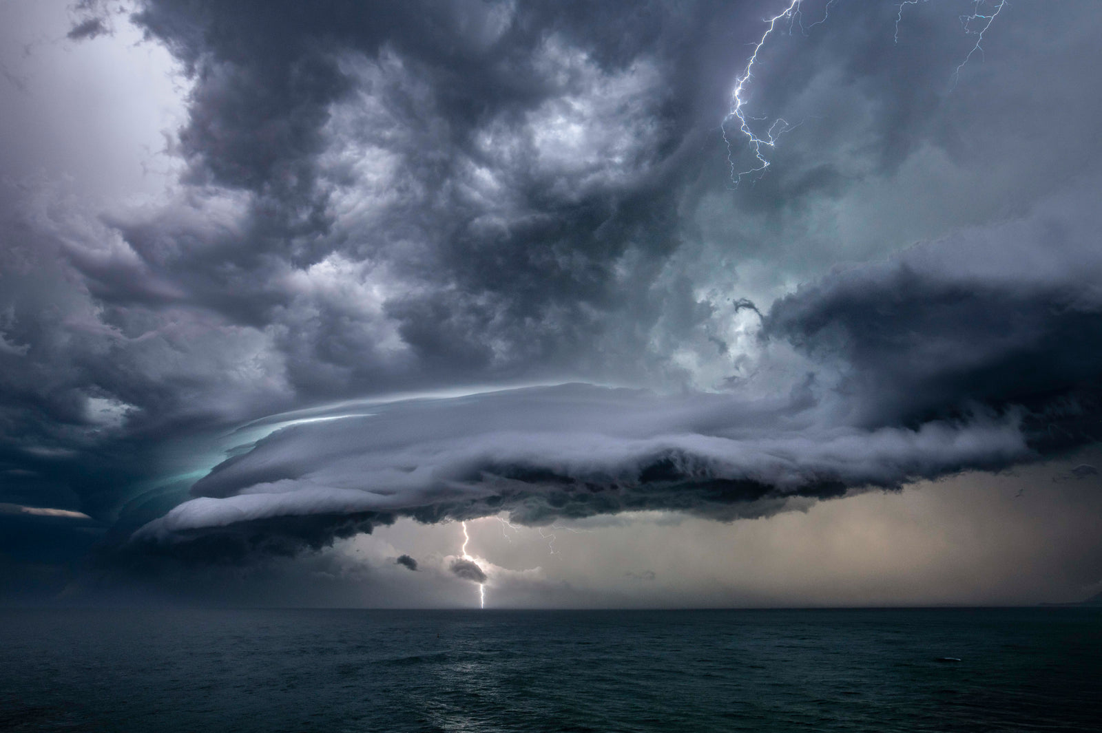 Shelf Cloud with Lightning